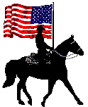 US American flag & foxtrotter horse