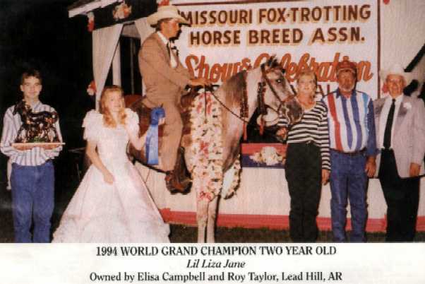 1994 MFTHBA World Grand Champion Lil' Liza Jane