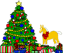 Xmas Tree, Palomino Foal & Presents